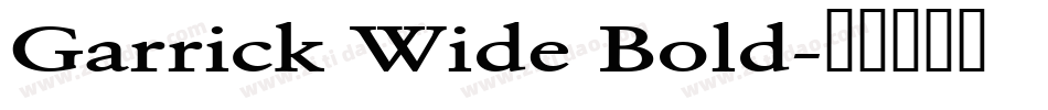 Garrick Wide Bold字体转换